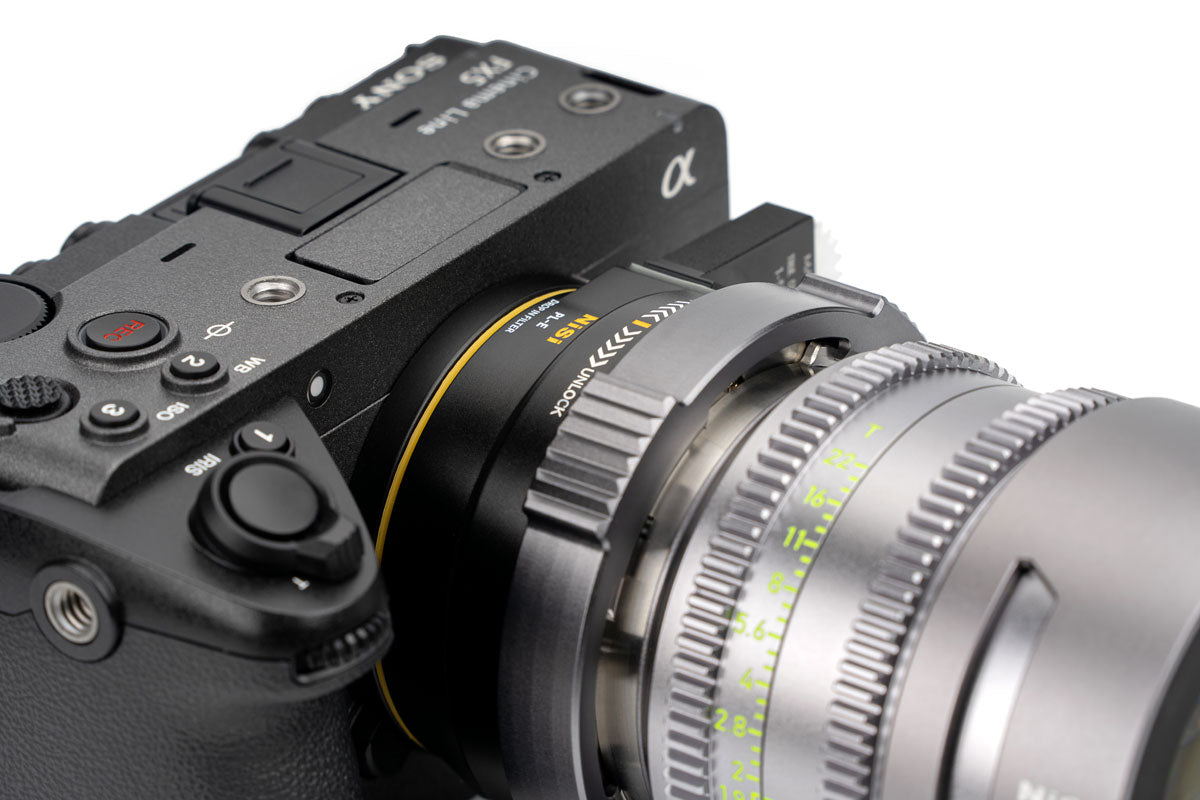 Adaptateur d’objectif NiSi PL-E avec système de filtres Drop-In – Monture PL vers Monture E Sony