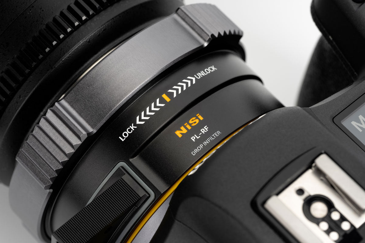 Adaptateur d’objectif NiSi PL-RF avec système de filtres Drop-In – Monture PL vers Monture RF Canon
