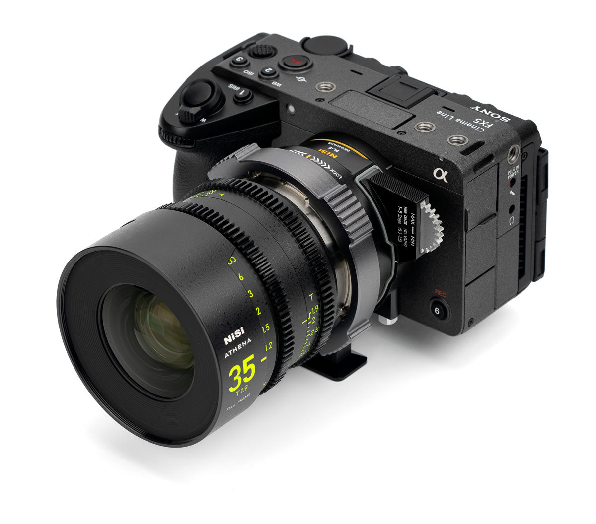 Adaptateur d’objectif NiSi PL-E avec système de filtres Drop-In – Monture PL vers Monture E Sony