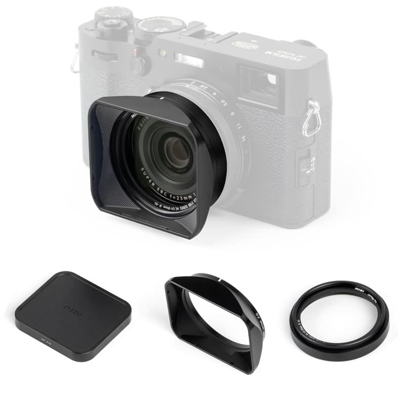 Kit NiSi Magnétique JetMag Pro pour Fuji Série X100 - Filtre NC UV avec adaptateur 49mm + Pare-soleil et bouchon de protection magnétique