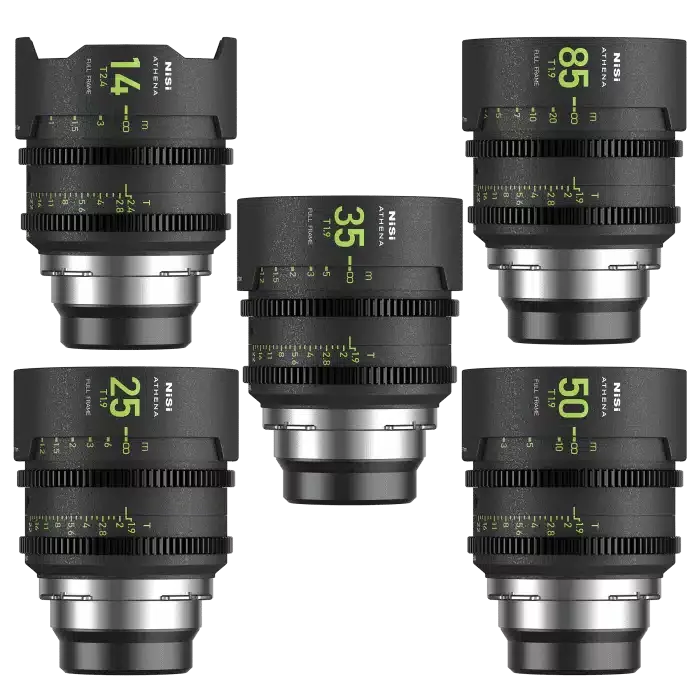 Kit d'objectifs NiSi Cinéma Athena Prime FF (Plein Format) - Monture PL (Arri)