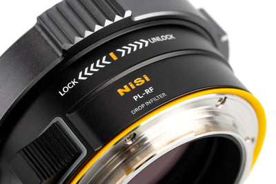 Adaptateur d’objectif NiSi PL-RF avec système de filtres Drop-In – Monture PL vers Monture RF Canon