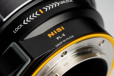 Adaptateur d’objectif NiSi PL-E avec système de filtres Drop-In – Monture PL vers Monture E Sony