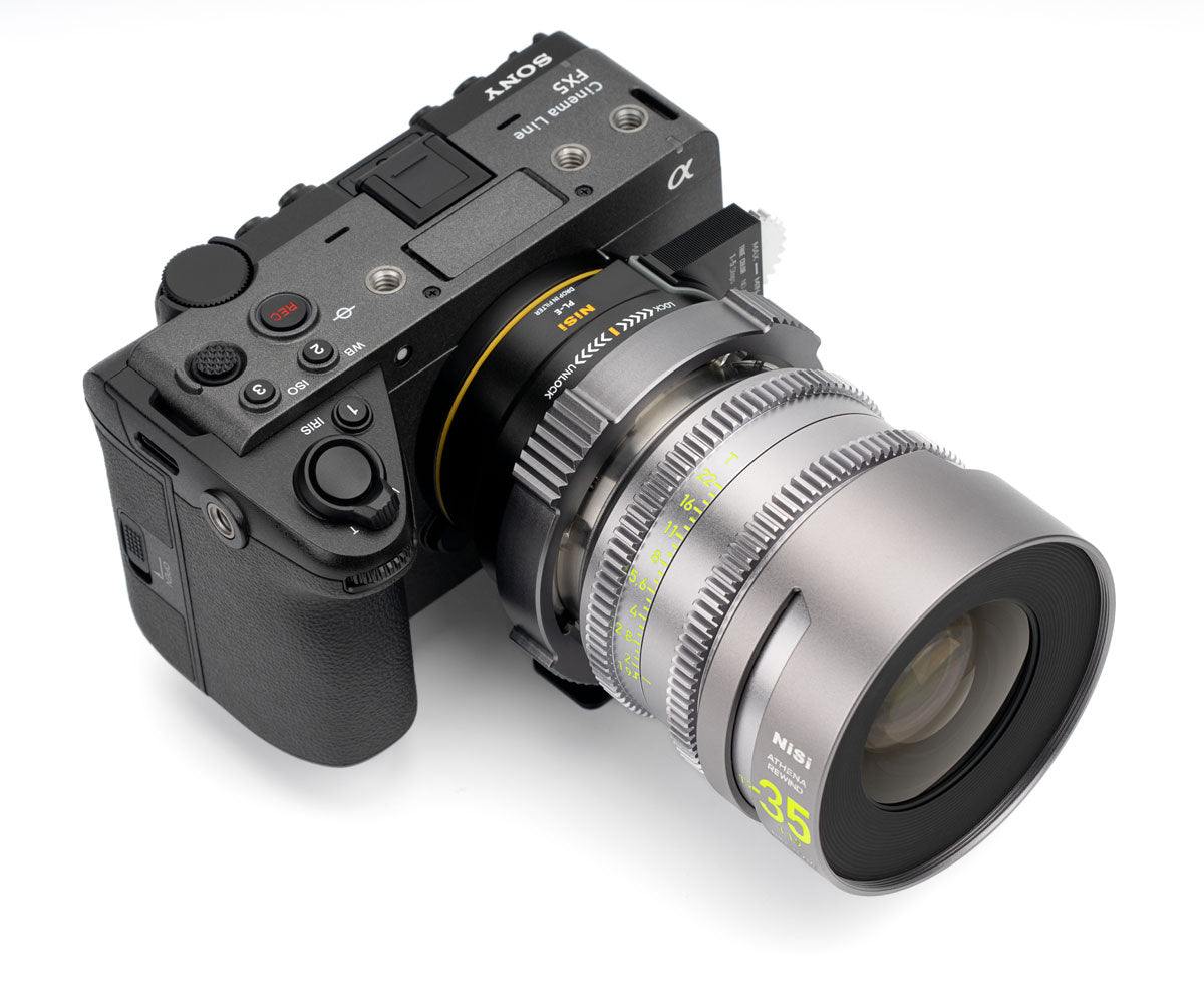 Adaptateur d’objectif NiSi PL-E avec système de filtres Drop-In – Monture PL vers Monture E Sony