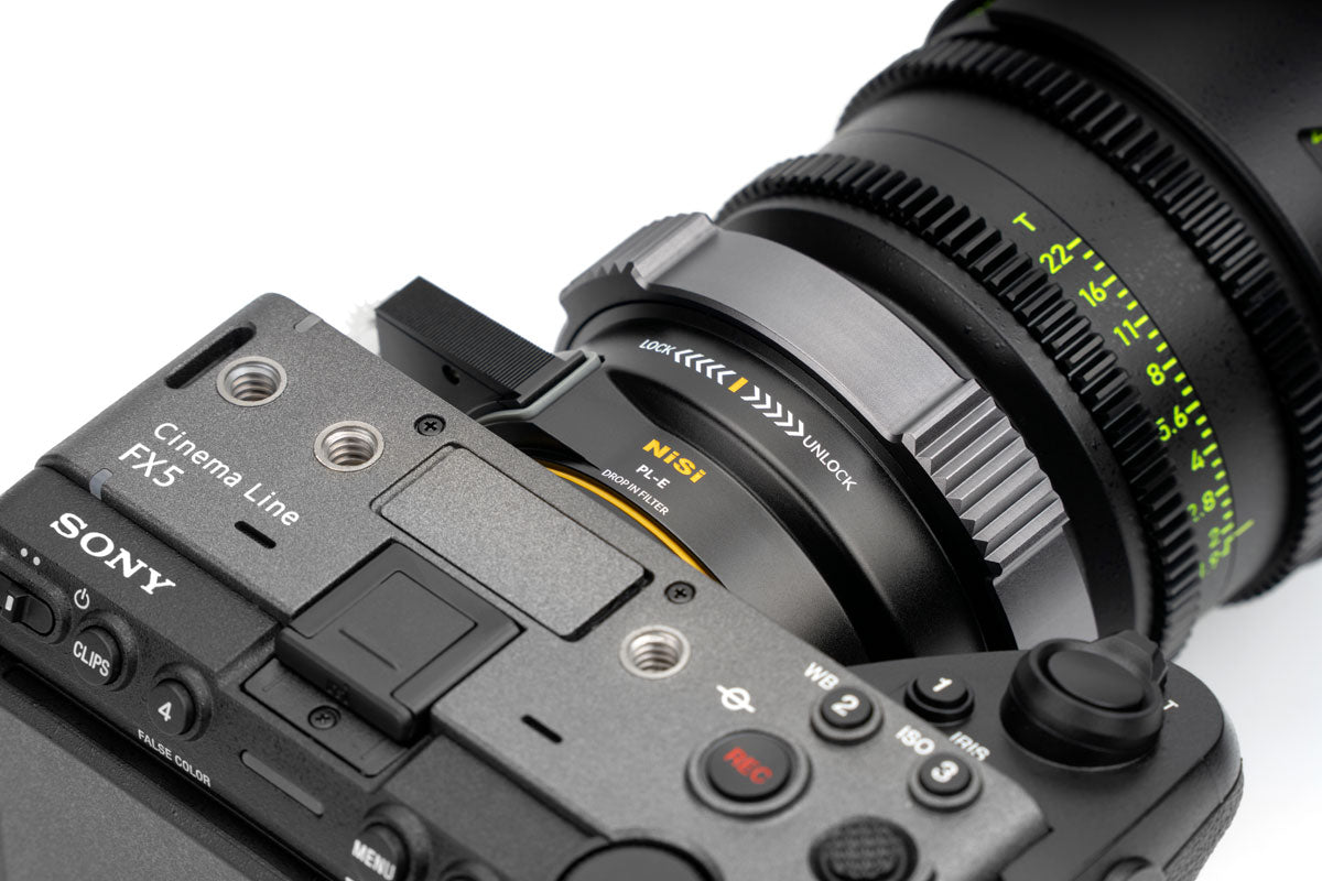 Adaptateur d’objectif NiSi PL-E avec système de filtres Drop-In – Monture PL vers Monture E Sony
