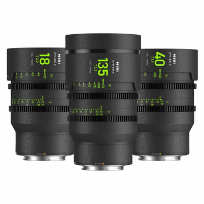 Kit d'objectifs NiSi Cinéma ATHENA Prime FF (Plein Format) Add-On – Monture E (SONY) sans système de filtre Drop-in