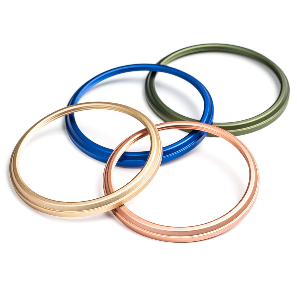 Set de 4 bagues NiSi pour Fujifilm Série 100 (Vert Malachite - Or Rose - Bleu Saphir - Or)