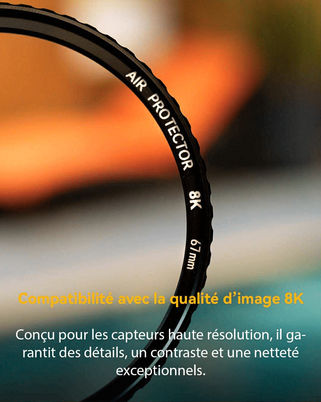 Filtre NiSi Pro Nano Air Protector - Transmission lumineuse maximale de 99,8 % - Compatible image 8K