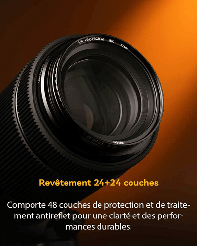 Filtre NiSi Pro Nano Air Protector - Transmission lumineuse maximale de 99,8 % - Compatible image 8K