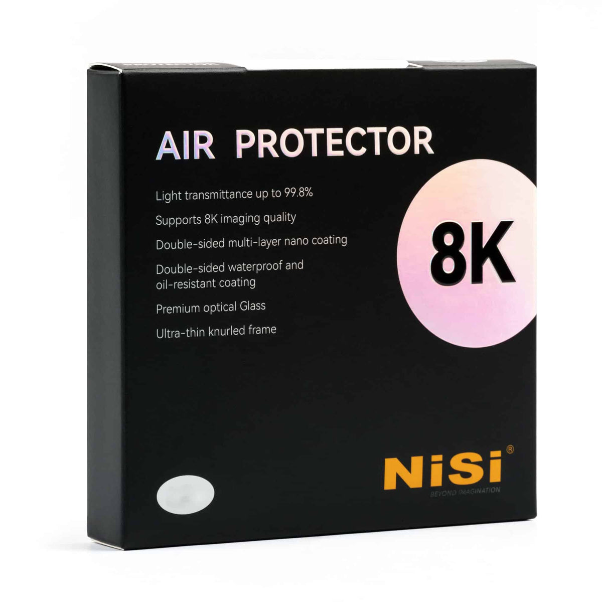 Filtre NiSi Pro Nano Air Protector - Transmission lumineuse maximale de 99,8 % - Compatible image 8K