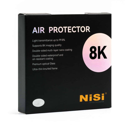 Filtre NiSi Pro Nano Air Protector - Transmission lumineuse maximale de 99,8 % - Compatible image 8K