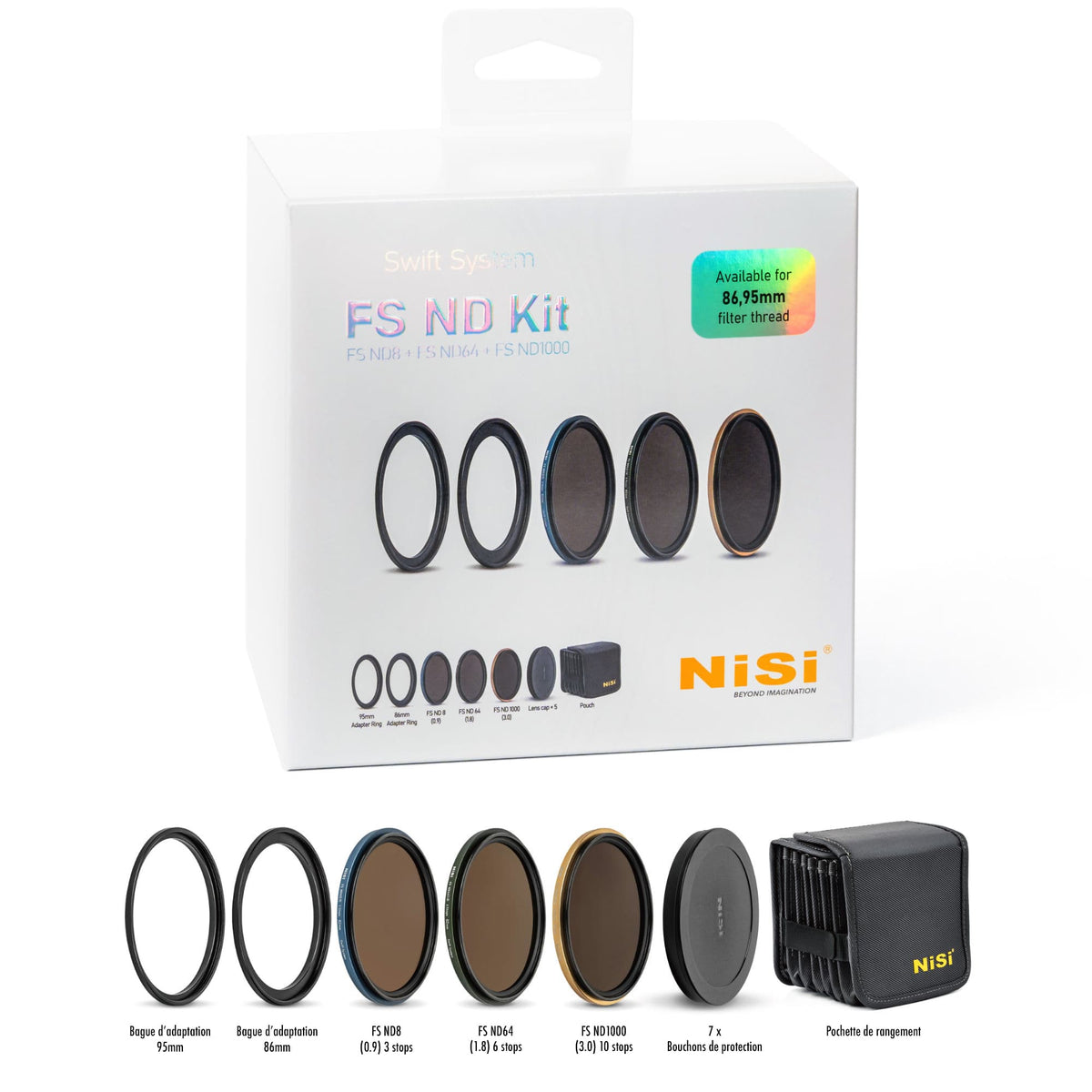 Kit NiSi SWIFT Filtres ND FS ND8 (3 Stops) + ND64 (6 Stops) + ND1000 (10 Stops)
