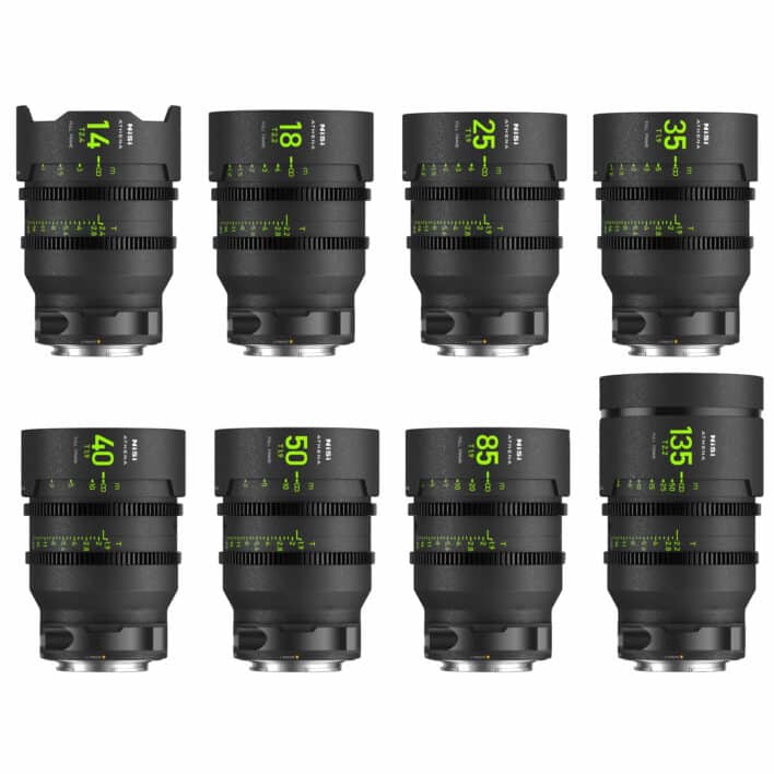 Kit d'objectifs NiSi Cinéma ATHENA Prime FF (Plein Format) MASTER– Monture L (PANASONIC) avec système de filtre Drop-in