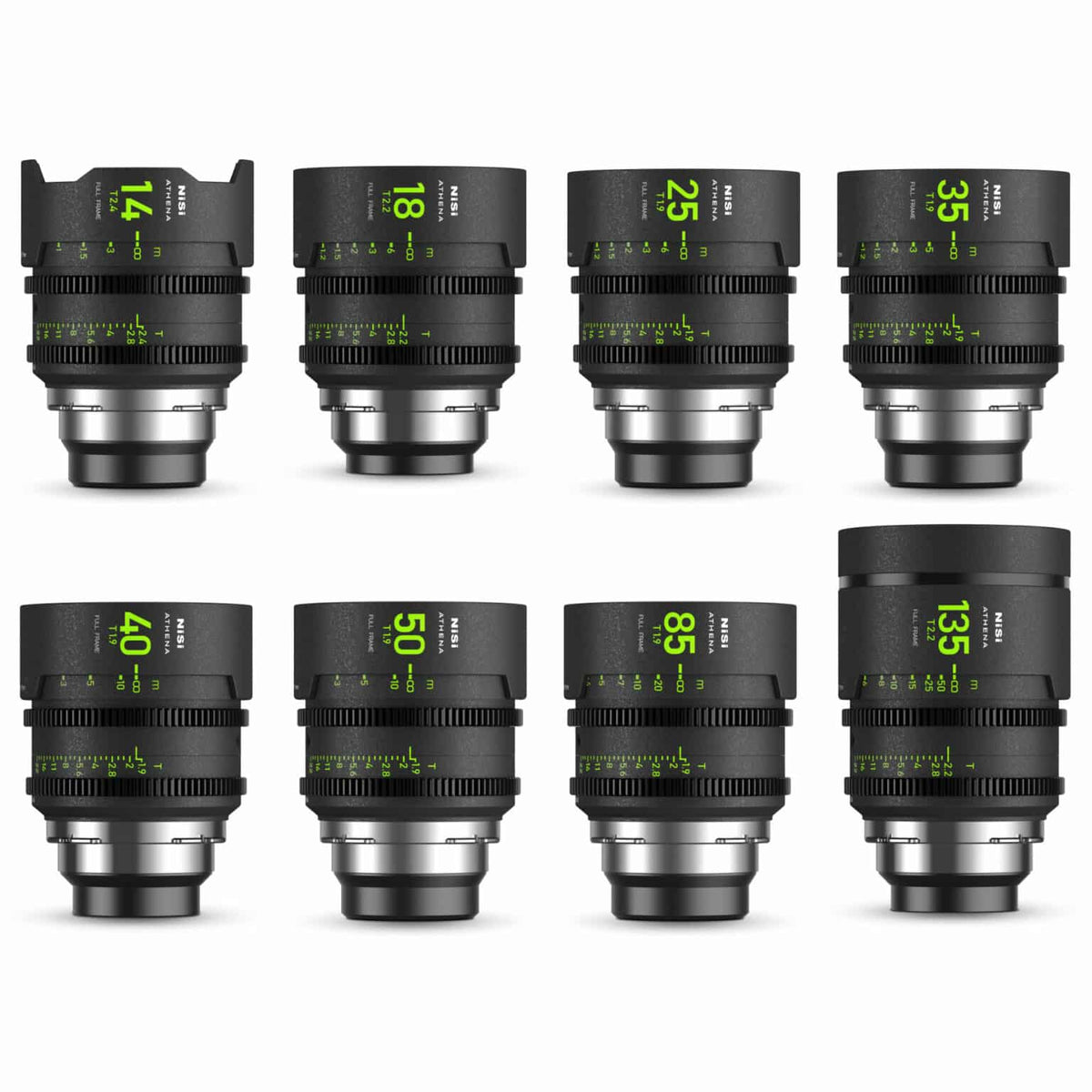 Kit d'objectifs NiSi Cinéma Athena Prime FF (Plein Format) Master - Monture PL (Arri)